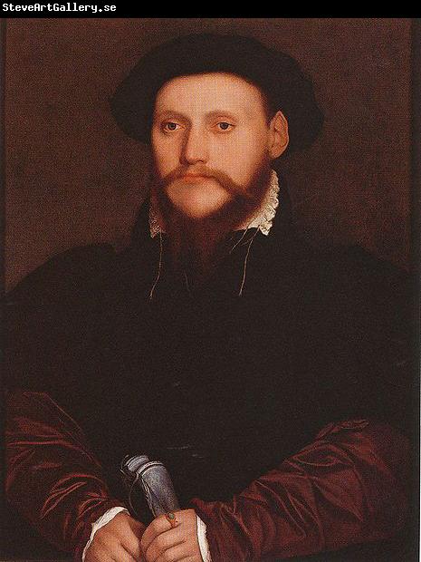 Hans holbein the younger Portrait of an Unknown Man Holding Gloves